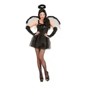 Ängel Svart Maskeraddräkt - Large