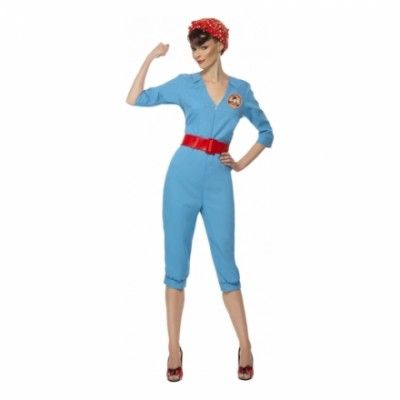 40-tals Fabriksarbetare Maskeraddräkt