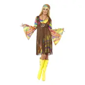60-tals Groovy Lady Maskeraddräkt - Large