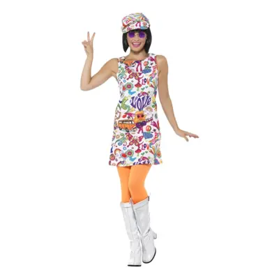 60-tals Groovytjej Maskeraddräkt - Large