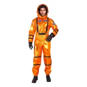 Astronaut Orange Metallic Herr Maskeraddräkt - Small