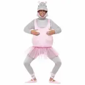 Ballerina Flodhäst Maskeraddräkt - Onesize