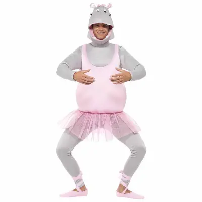 Ballerina Flodhäst Maskeraddräkt - Onesize