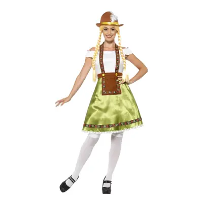 Bavarian Maid Grön Maskeraddräkt - Medium