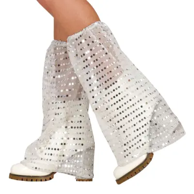 Benvärmare med Silverpaljetter - One size