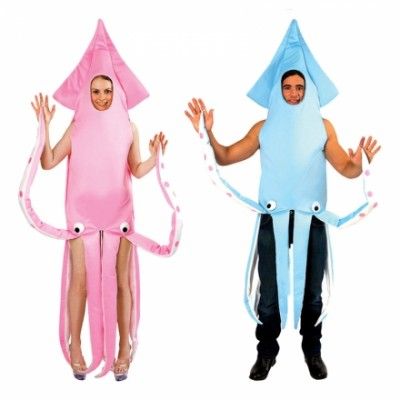 Bläckfisk Maskeraddräkt - Blå - One size