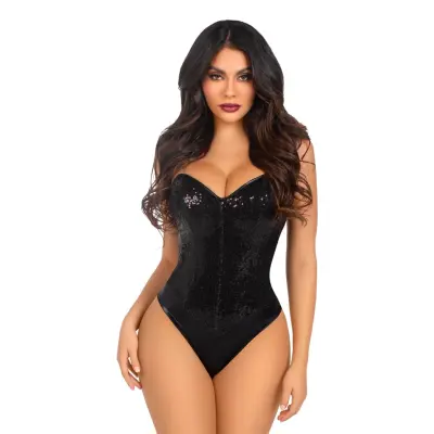 Body Svart med Paljetter Deluxe - Large