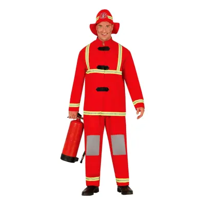 Brandman Röd Maskeraddräkt - Large