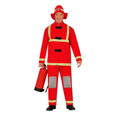 Brandman Röd Maskeraddräkt - XX-Large