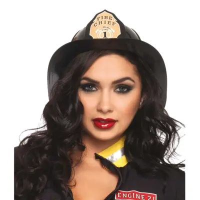 Brandmanshjälm Svart Deluxe