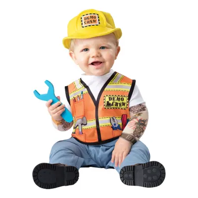 Byggare Bebis Maskeraddräkt - Large