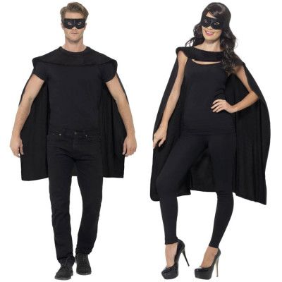 Cape&Ögonmask Svart - Onesize