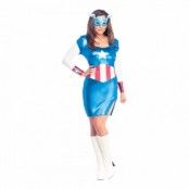 Captain Americaklänning Maskeraddräkt - Small