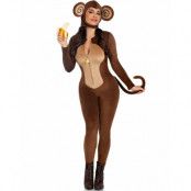 Cheeky Monkey - Apa Bodysuit Maskeraddräkt till Dam