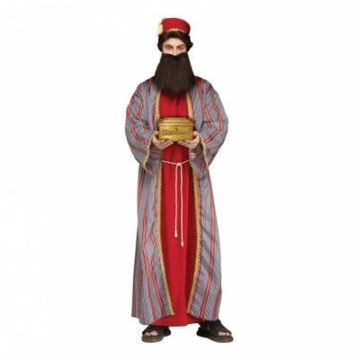 De Tre Vise Männen Röd Maskeraddräkt - One size