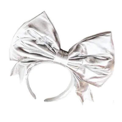 Diadem med Rosett Silver - One size