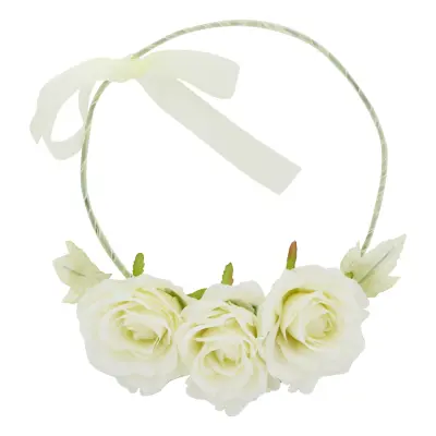 Diadem med Vita Rosor