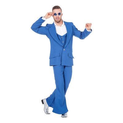 Disco Kostym Blå Maskeraddräkt - Small