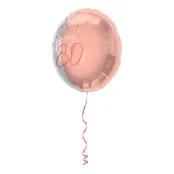 Folieballong Happy 80th Lush Blush - 45 cm