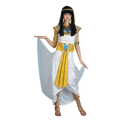 Drottning Cleopatra Vit Maskeraddräkt - Medium