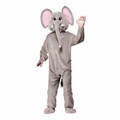 Elefant Maskot Maskeraddräkt - One size