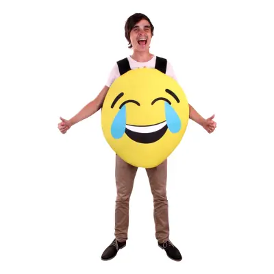 Emoji Laughing with Tears Maskeraddräkt - One size