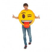 Emoji Tunga Maskeraddräkt - One size