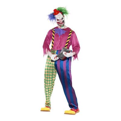 Färgglad Mördarclown Maskeraddräkt - Medium
