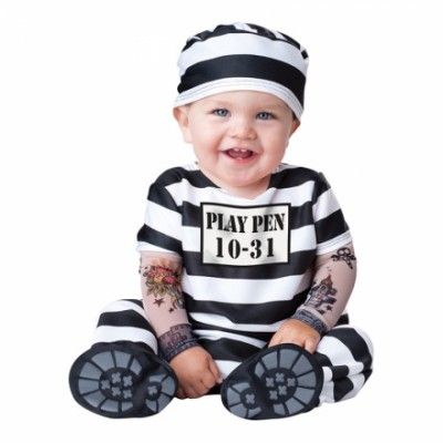 Fånge Bebis Maskeraddräkt - Small