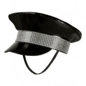 Festivalhatt Svart med Nitar Silver - One size