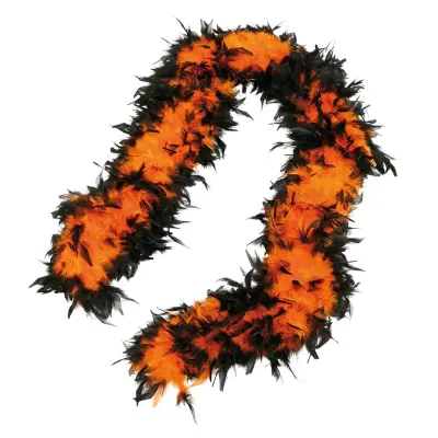 Fjäderboa Orange/Svart