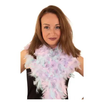 Fjäderboa Pastel Lila/Rosa/Blå