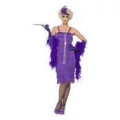 Flapper Lila Maskeraddräkt - Medium