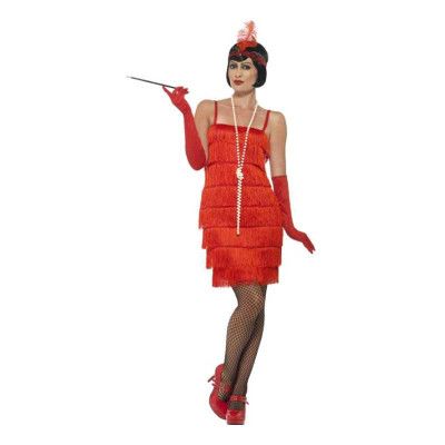 Flapper Röd Maskeraddräkt - XX-Large