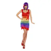 Flapper Regnbåge Maskeraddräkt - X-Small