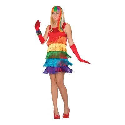 Flapper Regnbåge Maskeraddräkt Budget - One size