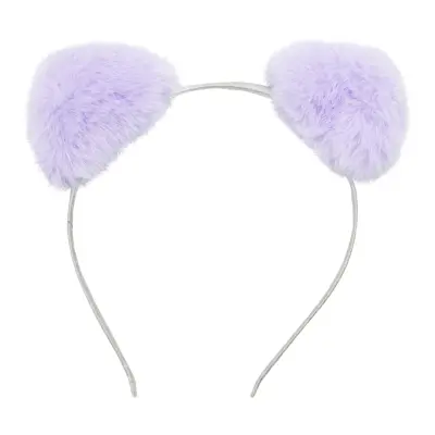 Fluffigt LED Diadem med Öron - Lila
