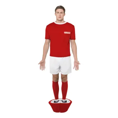 Fussballspelare Röd Maskeraddräkt - Medium