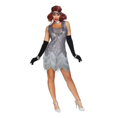 Gatsby Silver Deluxe Maskeraddräkt - Medium