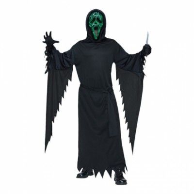 Glödande Scream Maskeraddräkt - One size