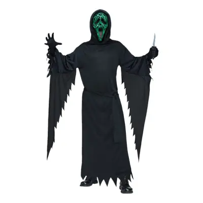 Glödande Scream Maskeraddräkt - One size