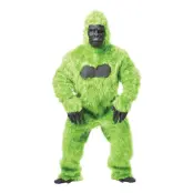 Grön Gorilla Maskeraddräkt - One size