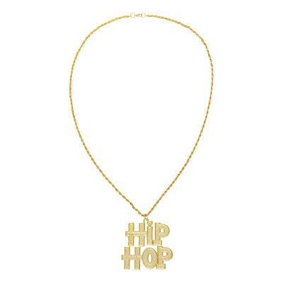 Hip Hop Halsband Guld - One size