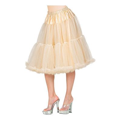 Tyllkjol Créme Lång - One size