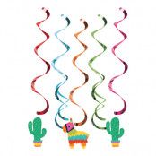 Hängande Dekoration Swirls Fiesta Fun - 5-pack