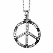 Halsband, peace love hope silver