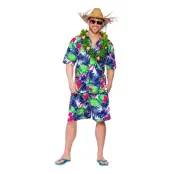 Hawaii Partykille Blå Maskeraddräkt - Medium