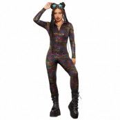 Jumpsuit, Fever Miss whiplash rainbow Catsuit S