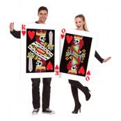 King & Queen Of Hearts Maskeraddräkter - One size