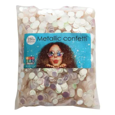 Konfetti Färgskimrande Metallic Runda - 250 g